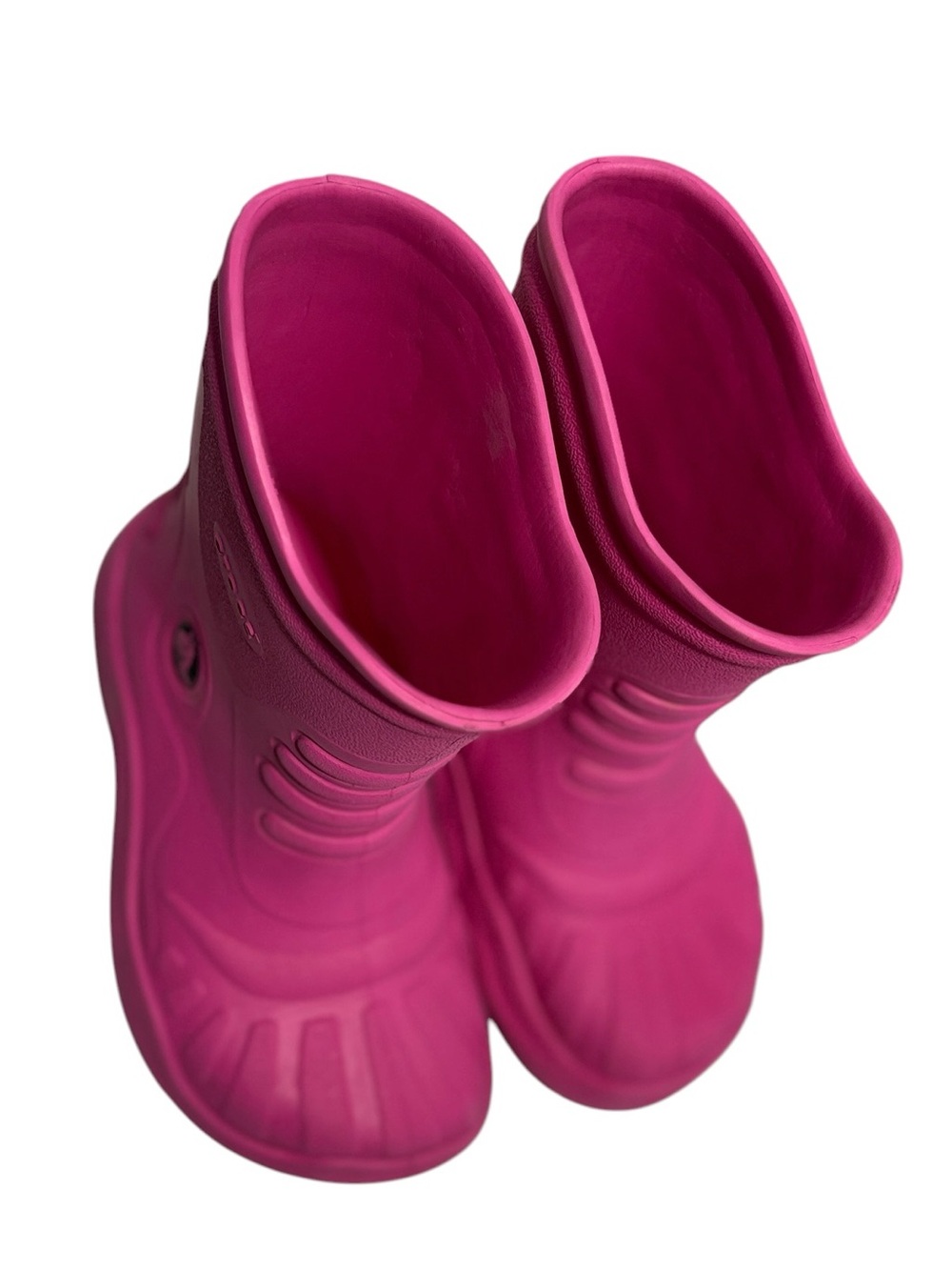 CROCS Pink Georgie Youth Slip-On Waterproof Outdoor Rain Boots Size M2 W4 - Picture 3 of 14